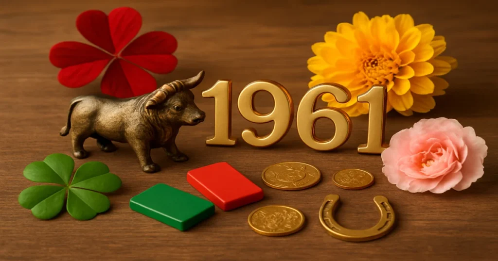 Щасливі числа, кольори, квіти та символи для 1961 року