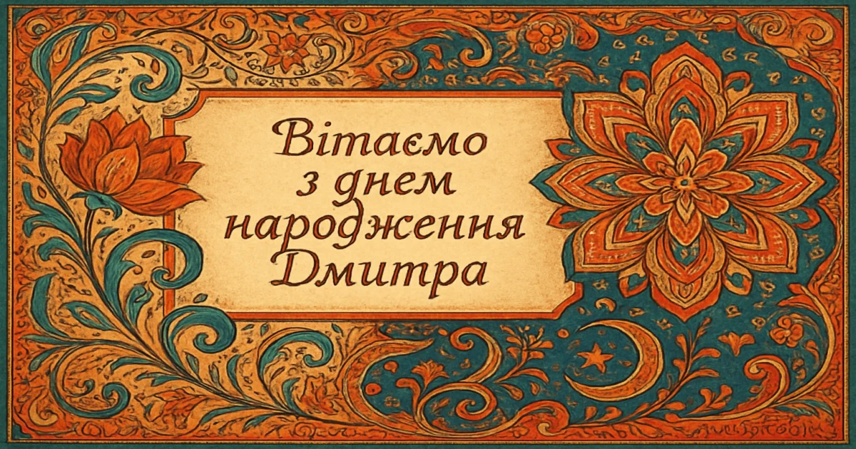 Привітання з днем народження Дмитра: щирі й теплі слова